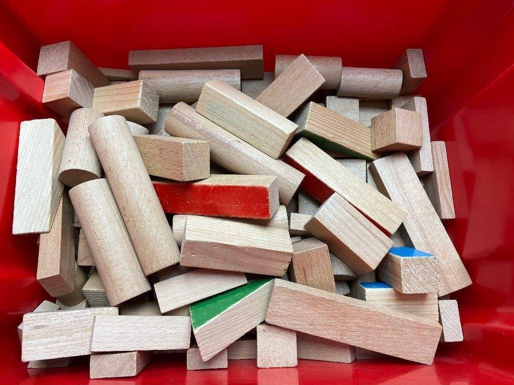 houten blokken 140 stuks, Ophalen, Zo goed als nieuw, Overige typen
