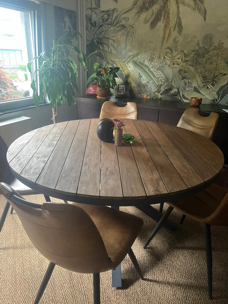 Table ronde en bois, Maison & Meubles, Enlèvement, Comme neuf