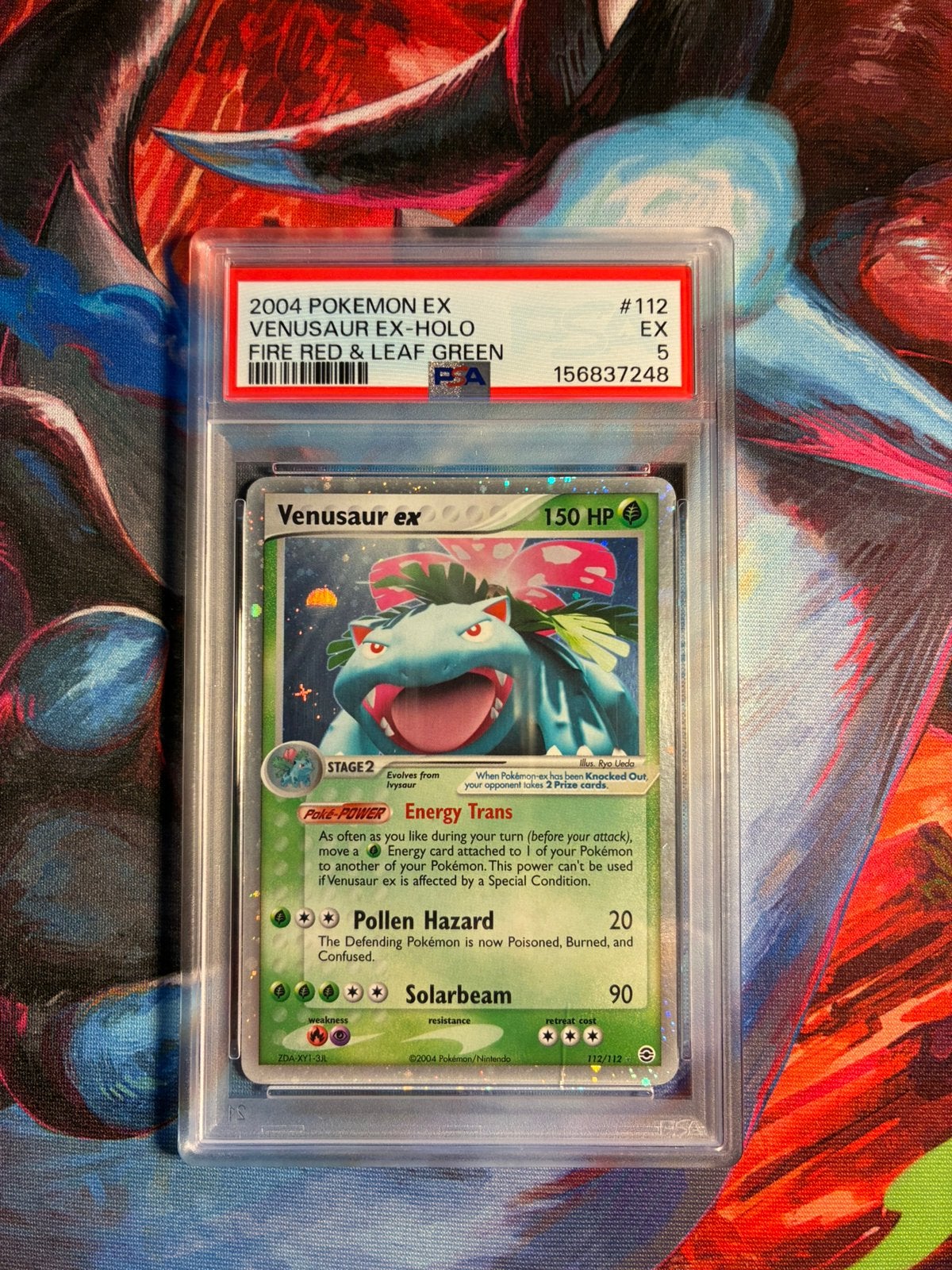 Venusaur EX Fire red & Leaf green 112/112 PSA 5, Ophalen of Verzenden, Zo goed als nieuw