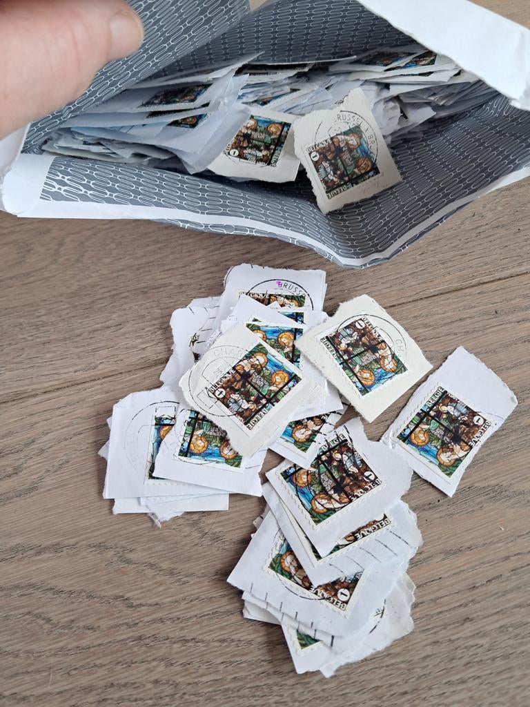 Lot met onafgeweekte Belgische kerstzegels (gelijke), Ophalen of Verzenden