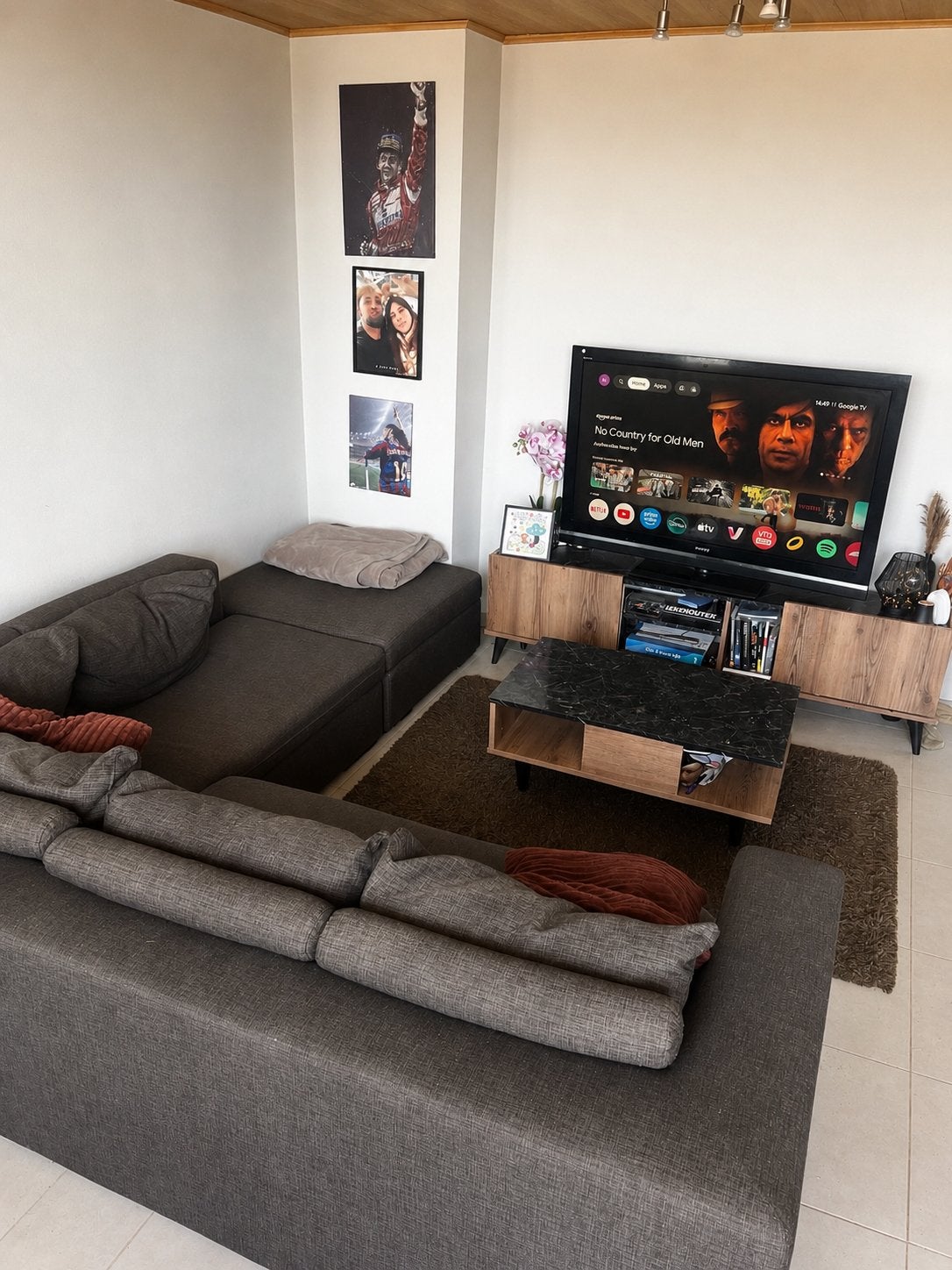 Hoekzetel (tv meubel en tafel ook te koop), Enlèvement, Comme neuf