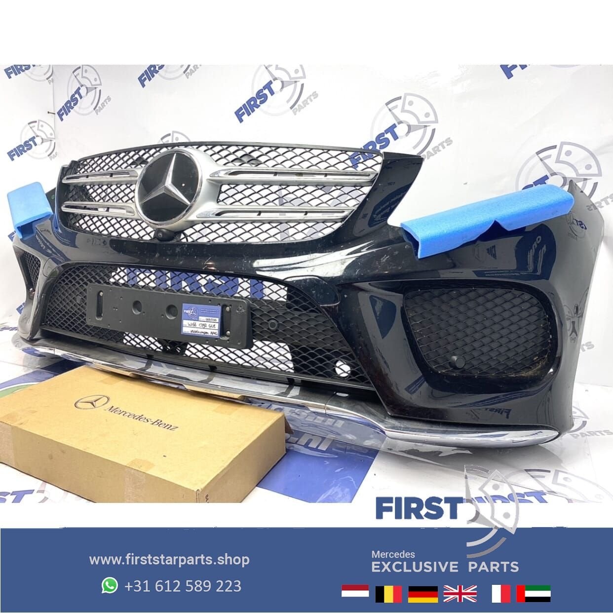 W166 GLE AMG VOORBUMPER COMPLEET ZWART Mercedes 2015-2019 OR, Utilisé, -, Avant, -