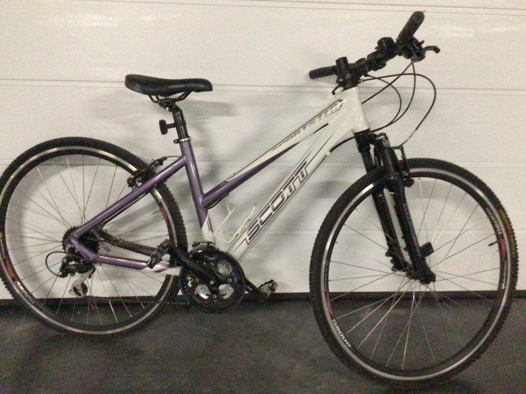 Dames mtb Scott, Fietsen en Brommers, Fietsen | Dames | Sportfietsen en Toerfietsen, Gebruikt, Velgrem, 47 tot 50 cm, Ophalen