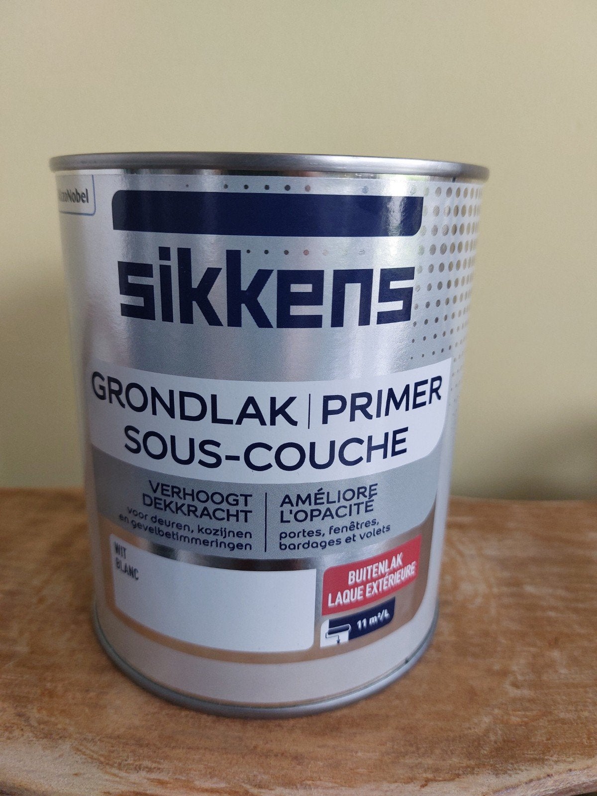 Sikkens grondlak / primer - sous couche - 0.75 liter - wit, Bricolage & Construction, Enlèvement, Neuf, Blanc