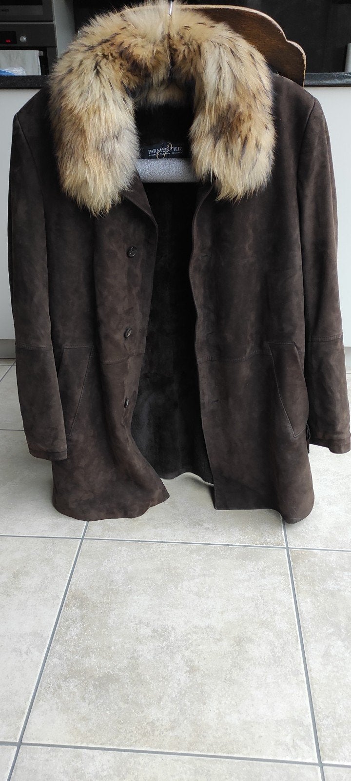 Exclusieve Parmentier Herenjas – Donkerbruin Suède / Lammy C, Ophalen of Verzenden