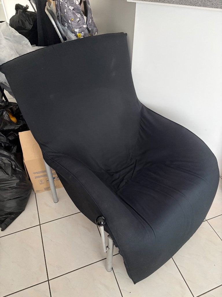 Vintage relaxfauteuil, 75 à 100 cm, Métal, Enlèvement, Utilisé