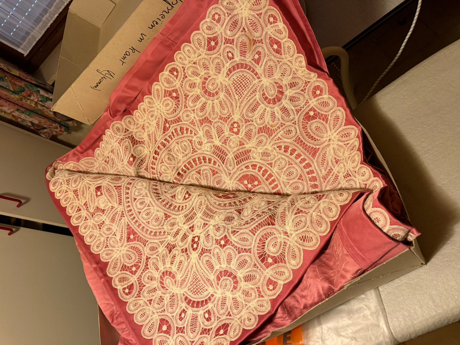Couvre-lit, Maison & Meubles, Rose, Enlèvement, Utilisé, Deux personnes
