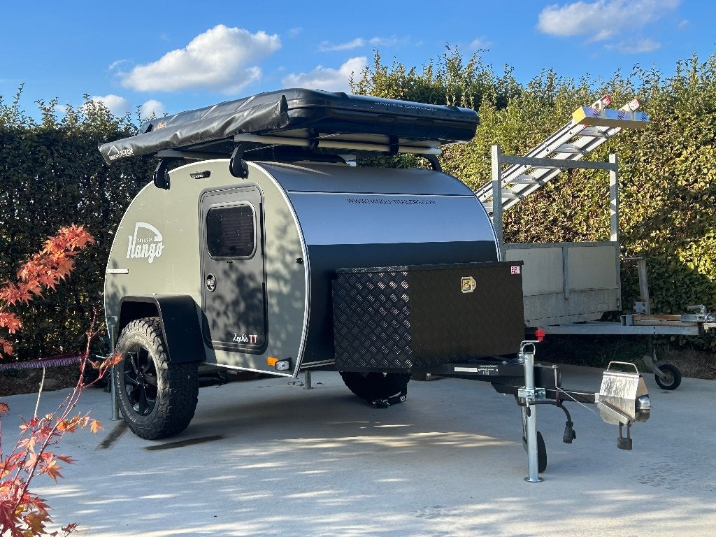 Mini caravane Teardrop - Tout terrain, Jusqu'à 4, Particulier, 500 - 750 kg, Auvent