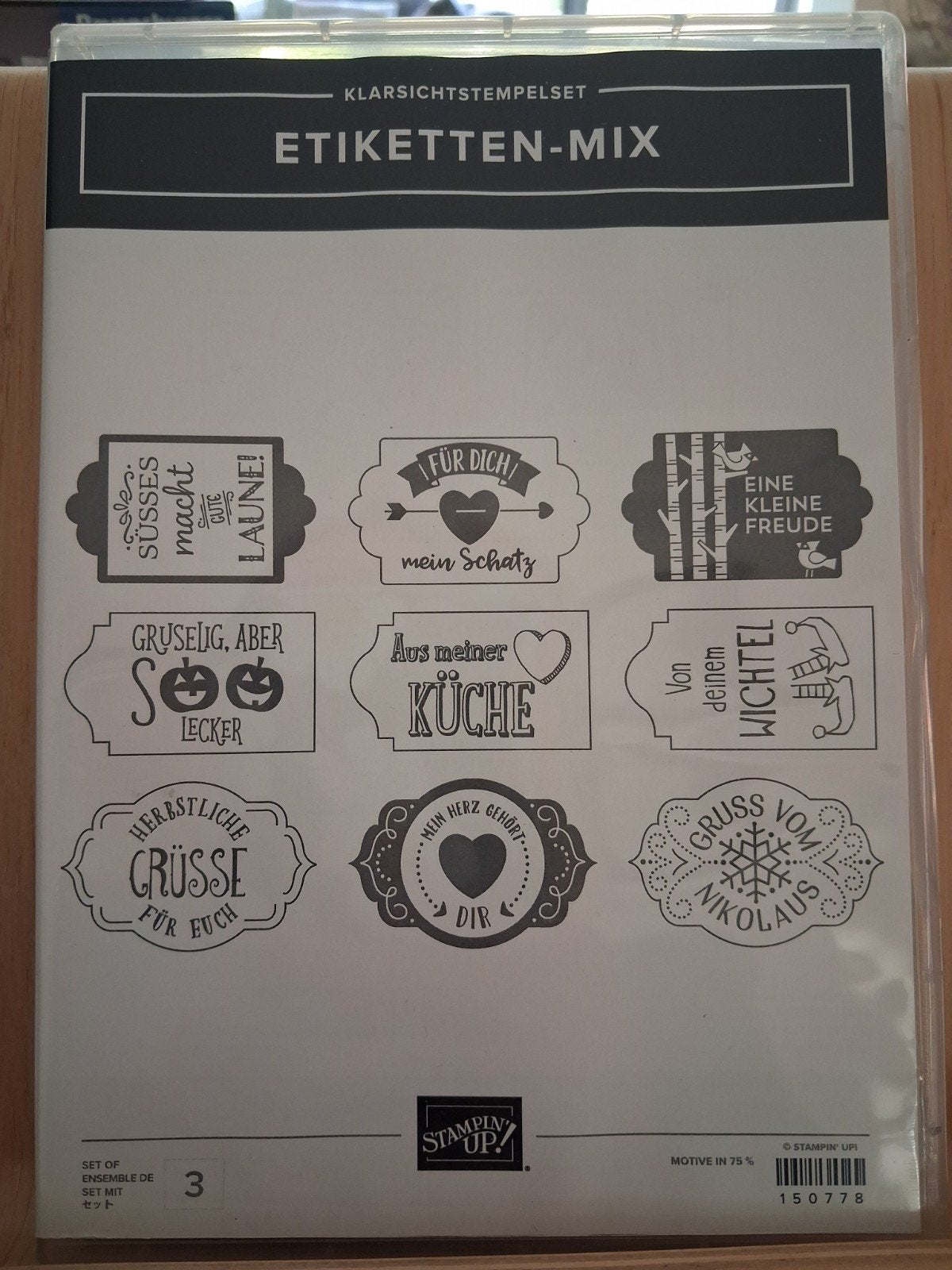 Stampin Up Stempelset Etiketten-Mix, Hobby en Vrije tijd, Stempelen, Ophalen