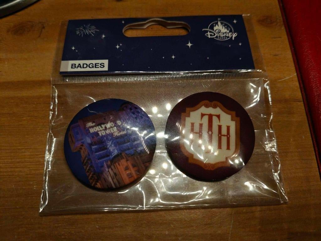disney buttons tower of terror, Verzamelen, Ophalen of Verzenden, Nieuw, Overige onderwerpen, Button