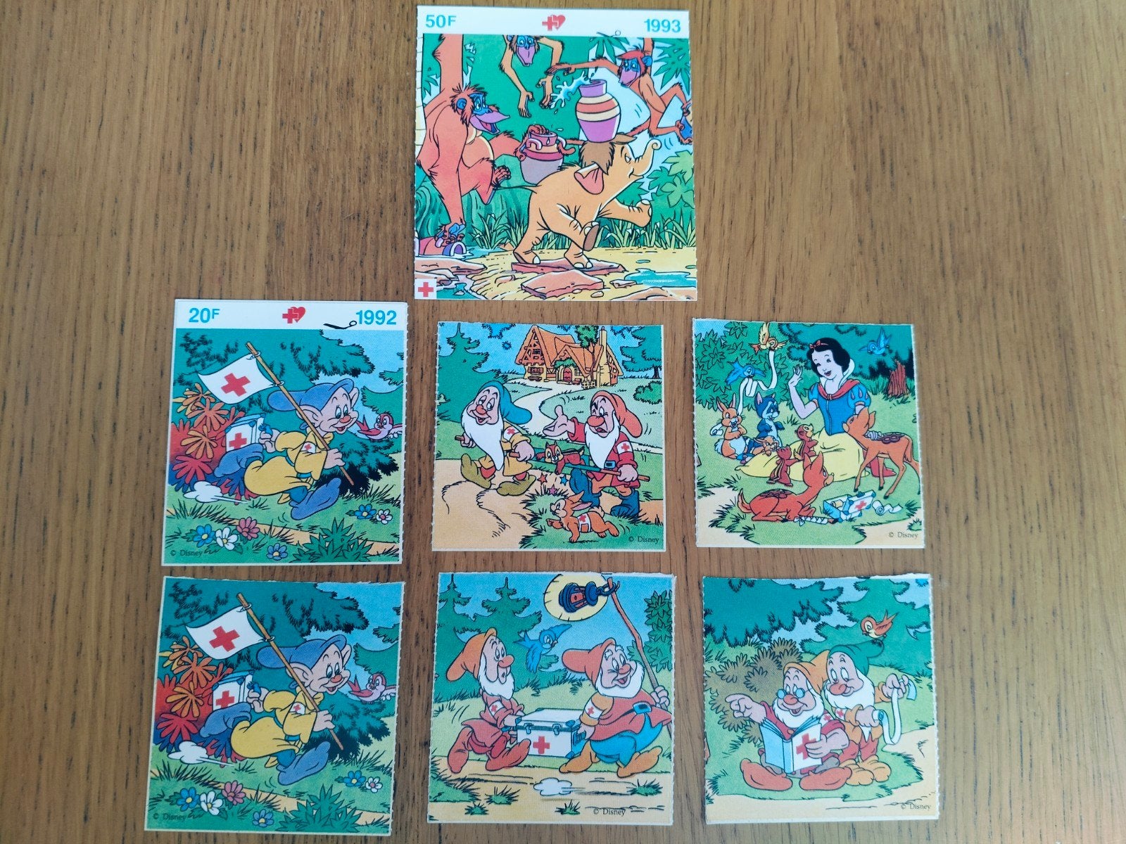 7 oude stickers jaren 80 Sabena Disney, Enlèvement ou Envoi