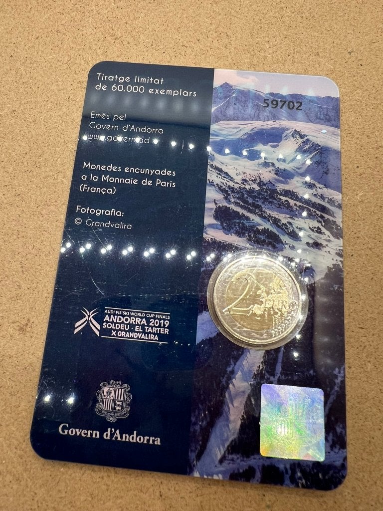 munt andorra finals de la copa del mon d'esqui alpi 2019, Postzegels en Munten, Munten | Europa | Euromunten, Ophalen of Verzenden