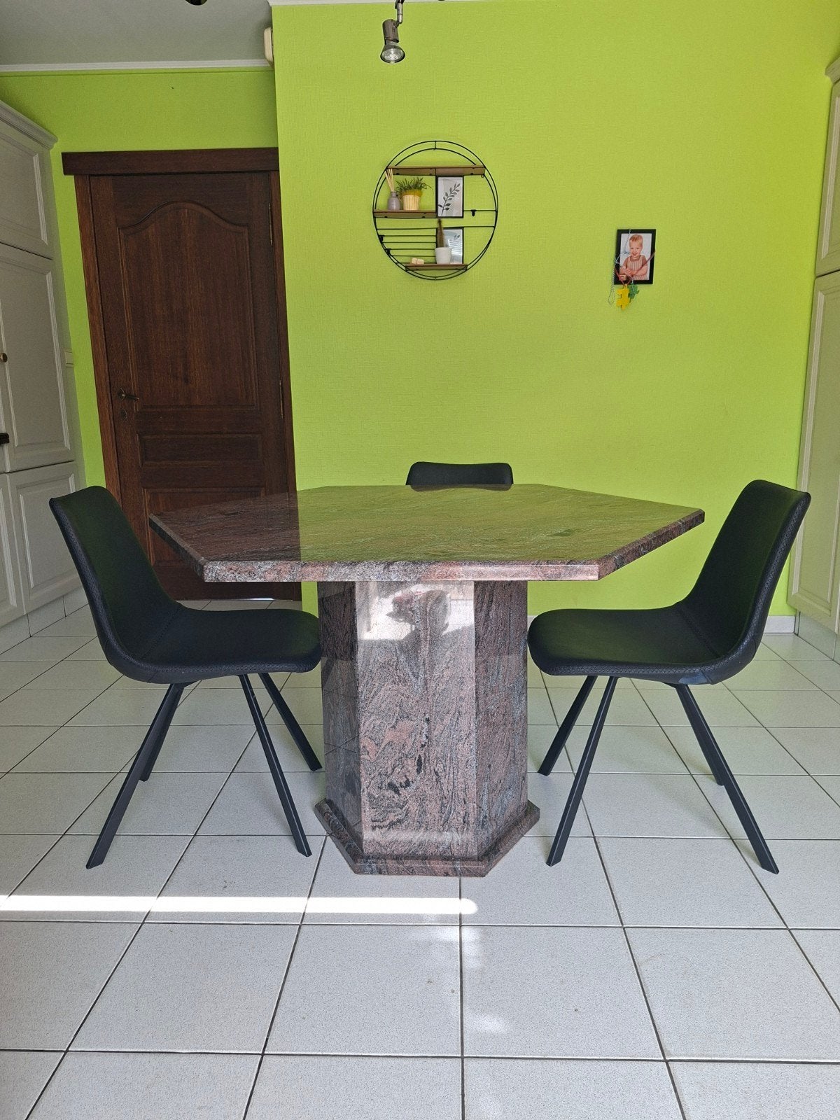 natuurstenen eettafel, Huis en Inrichting, Ophalen