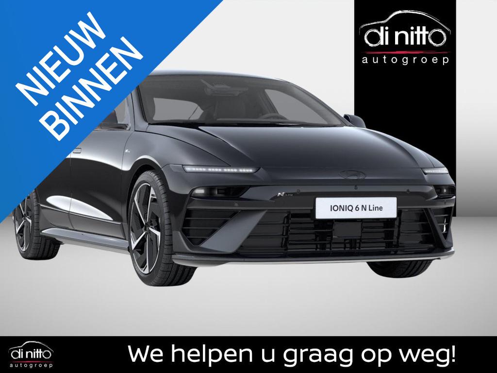 Hyundai Ioniq 6 BUSINESS PLUS N-LINE 84 KWH, Auto's, Automaat, 4 deurs, Zwart, Automatische klimaatregeling