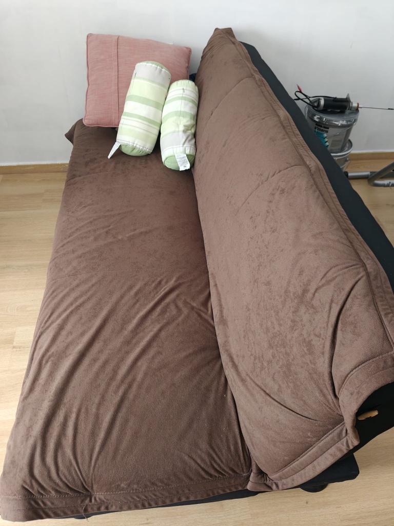 Zetelbed, Huis en Inrichting, Slaapkamer | Slaapbanken, Ophalen, Eenpersoons, Bruin, 190 cm of minder