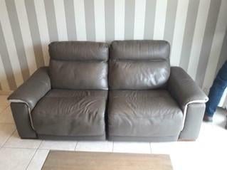 Zetel tweezit - leder, Huis en Inrichting, Zetels | Zetels, Ophalen, Klassiek, 150 tot 200 cm, Tweepersoons