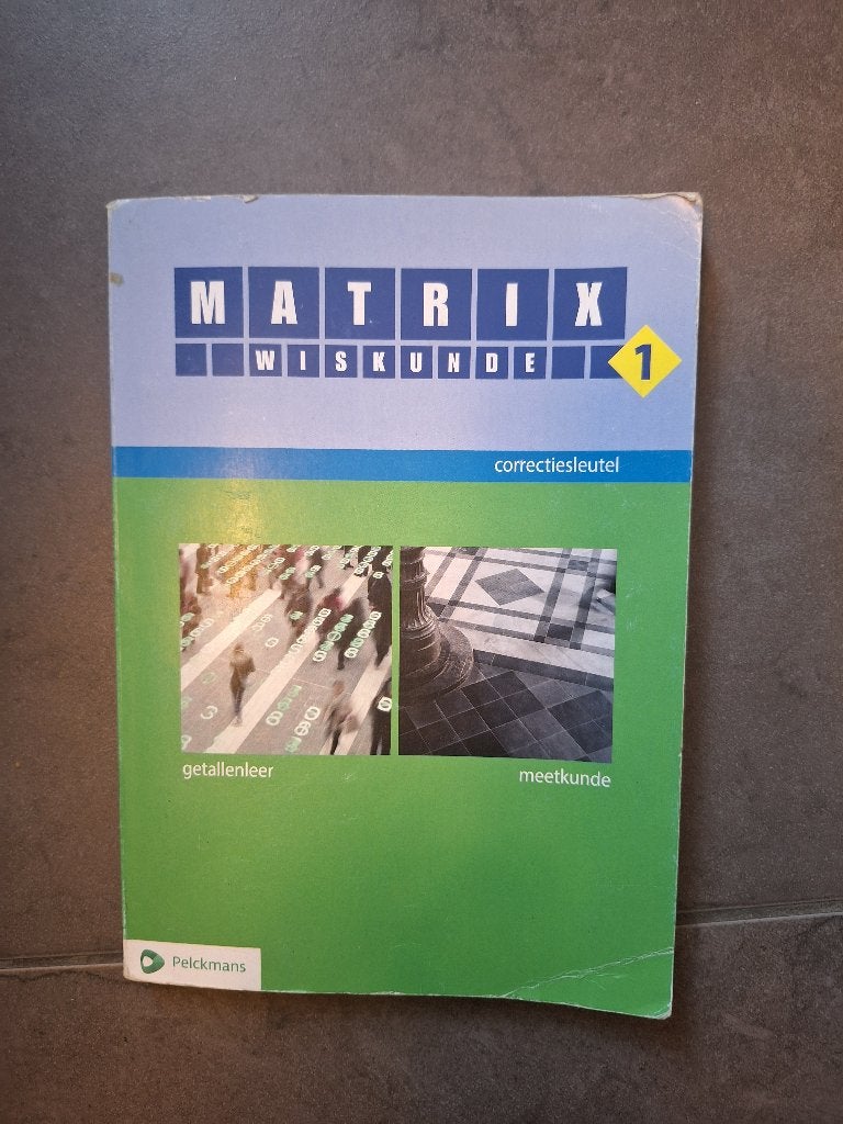 Matrix wiskunde 1 correctiesleutel, Livres, Enlèvement, Utilisé, Secondaire, Mathématiques A