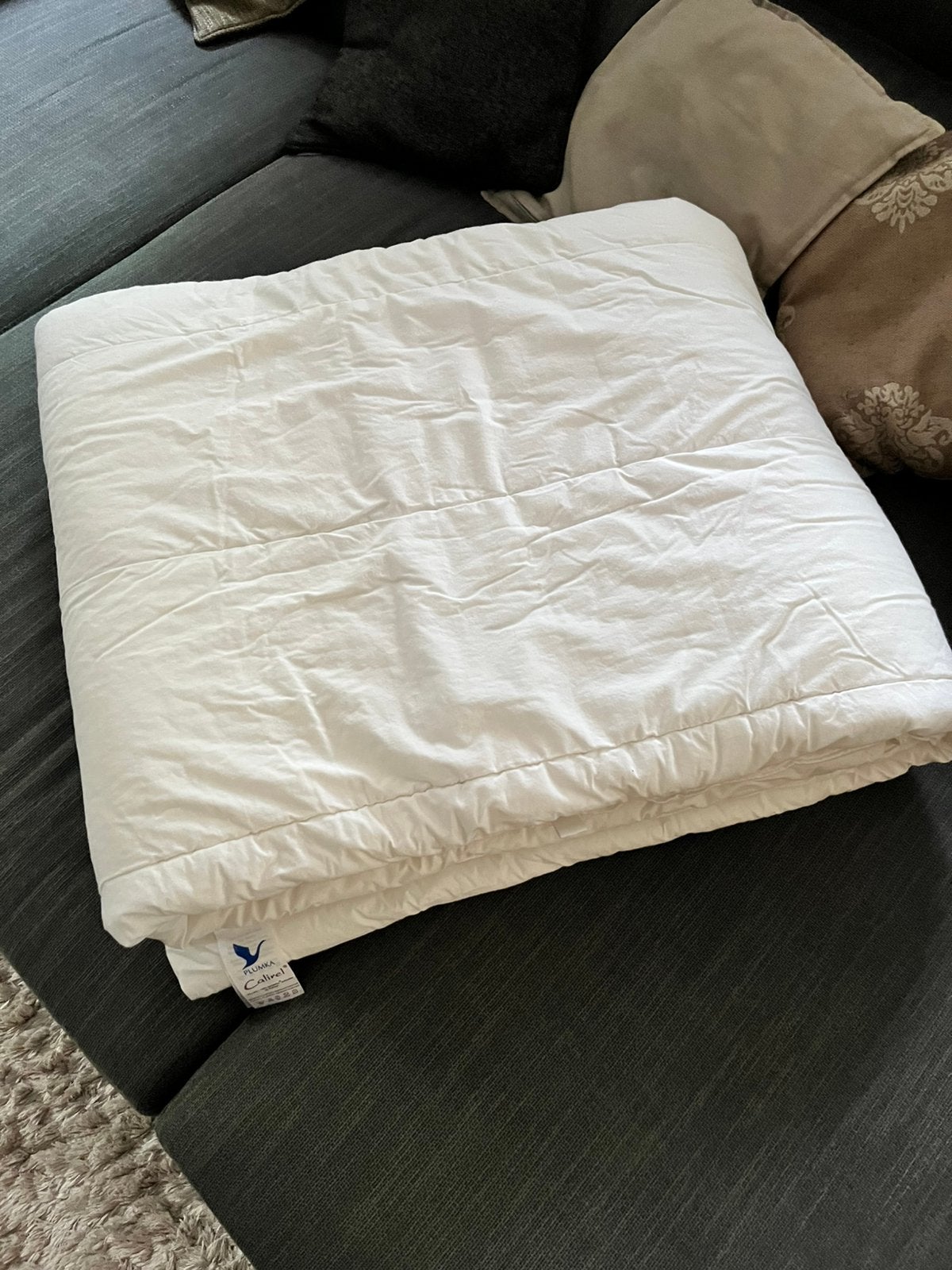 Katoenen dekbed van 180x220 cm met polyestervulling, Ophalen, Zo goed als nieuw, Polyester