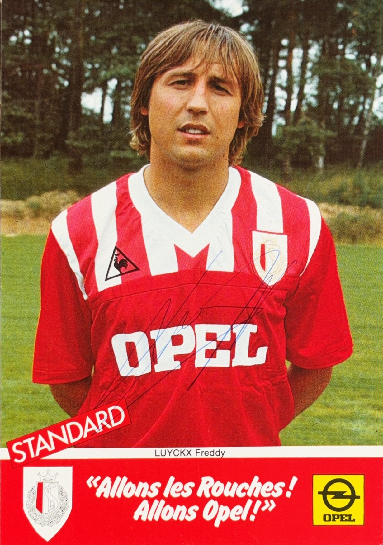 Spelerskaart Freddy Luyckx - Standard Luik - 1985/1986, Verzenden, Zo goed als nieuw, Spelerskaart
