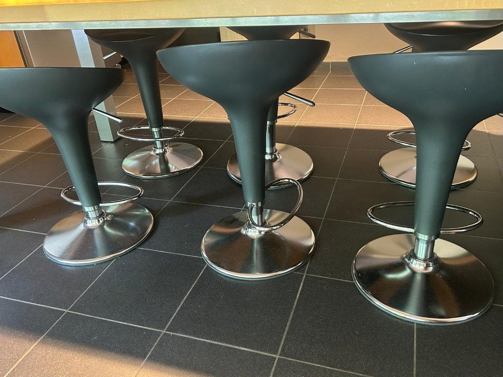 barkrukken, Ophalen, 60 tot 90 cm, In hoogte verstelbaar, Metaal