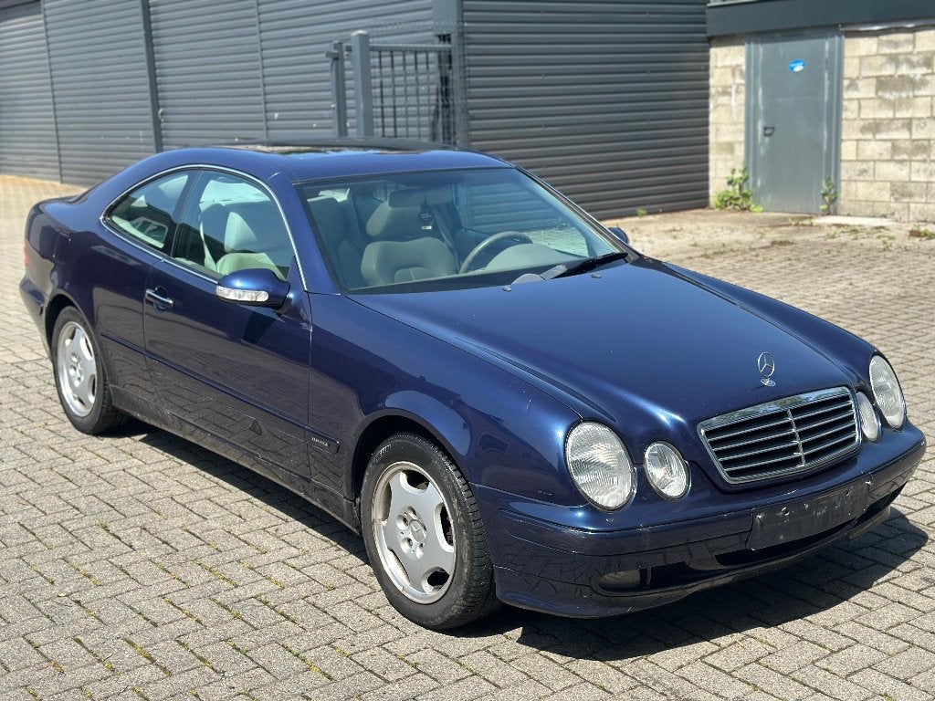 Mercedes CLK 200 Benzine, Auto's, 100 kW, Blauw, Leder, Grijs