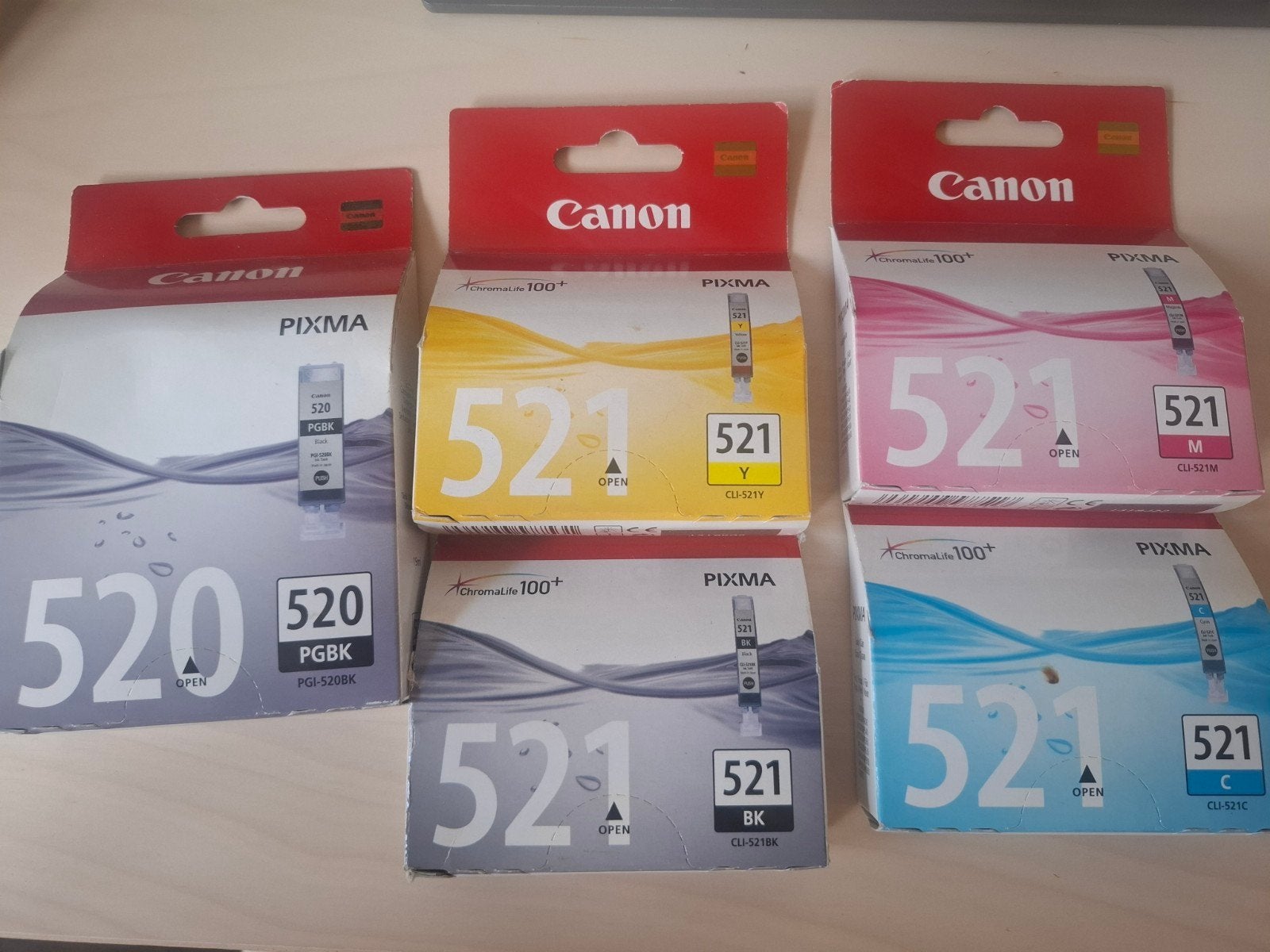 Originele Canon PGI-520 / CLI-521 inktcartridges, Ophalen of Verzenden, Nieuw, Cartridge, Canon