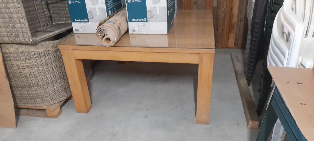 vierkante houten tafel 140X140, Huis en Inrichting, Ophalen, Gebruikt, Vierkant, Vijf personen of meer