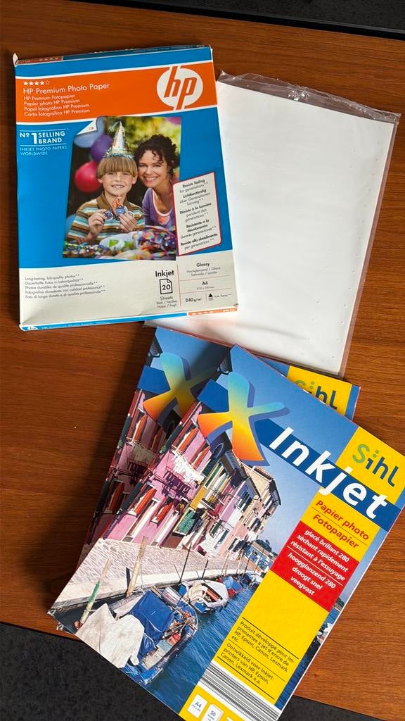 Inkjet hoogglanzend fotopapier 3 pakken, Audio, Tv en Foto, Fotografie | Fotopapier, Ophalen of Verzenden, Nieuw