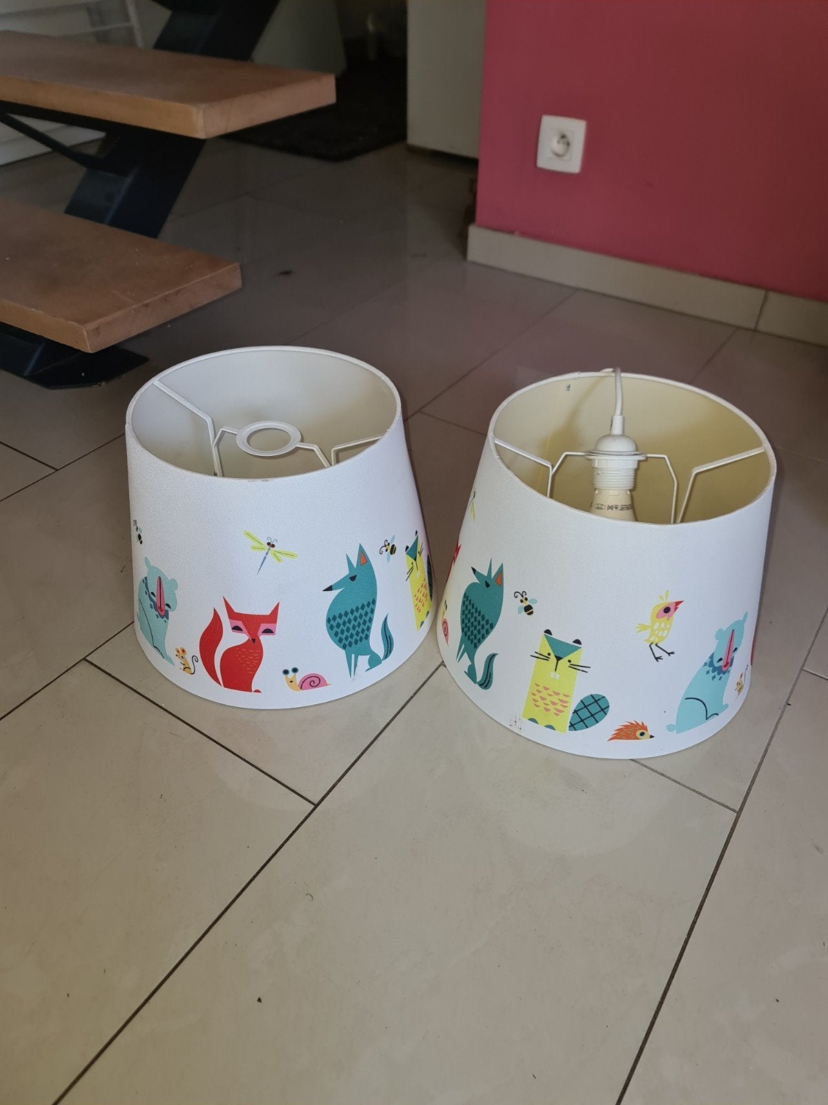 Lot de 2 luminaires animaux, Huis en Inrichting, Lampen | Lampenkappen, Ophalen