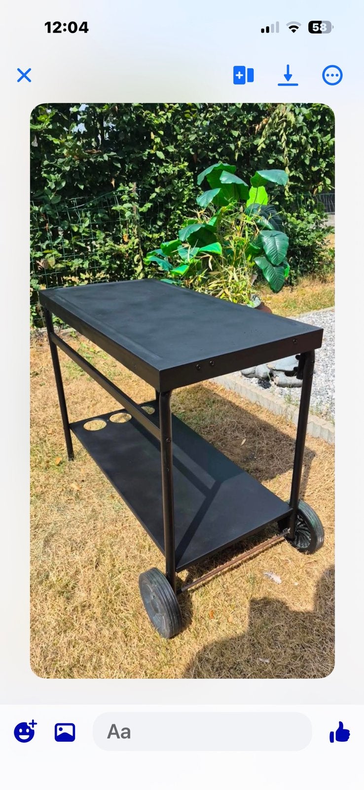 Desserte en fer extérieur pour barbecue, Jardin & Terrasse, Enlèvement, Utilisé