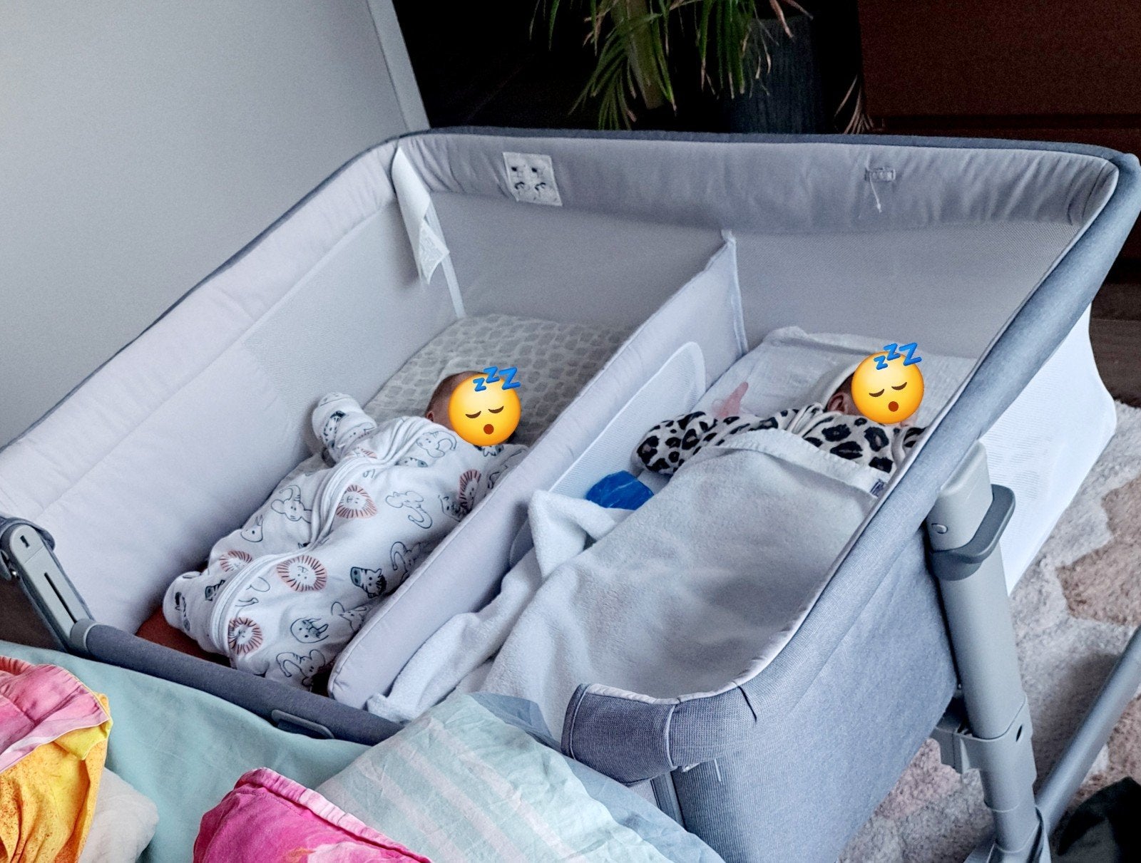 chicco next2me twin cosleeper, Ophalen, Zo goed als nieuw, Wieg