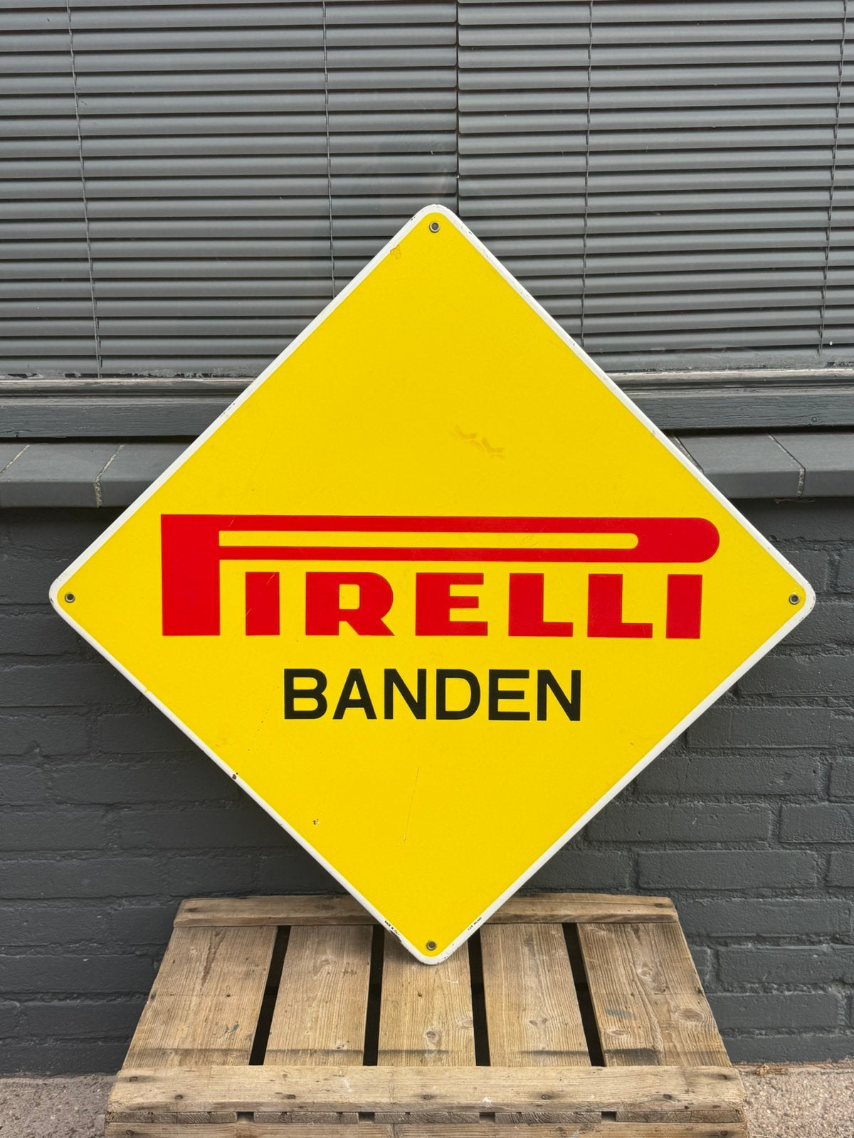 PIRELLI Banden oud reclamebord, Verzamelen, Merken en Reclamevoorwerpen, Ophalen of Verzenden, Gebruikt, Reclamebord