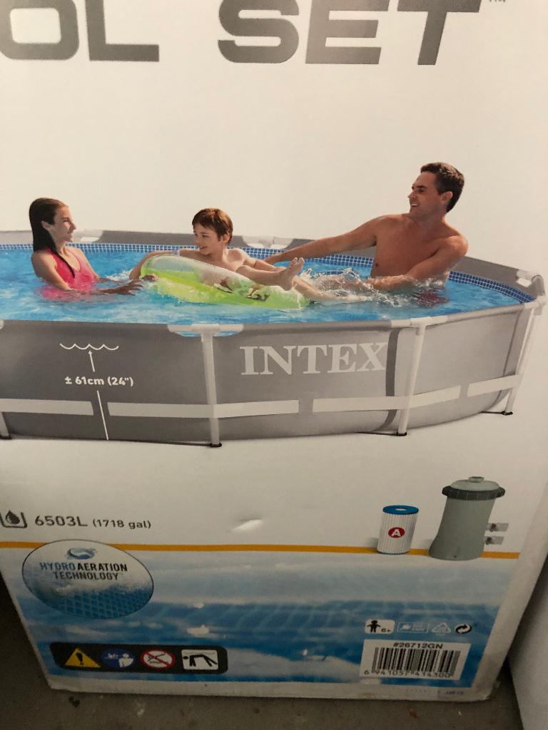 Piscine Intex 3,66 diamètre 76 cms hauteur, Ophalen, Gebruikt, Minder dan 80 cm, Rond
