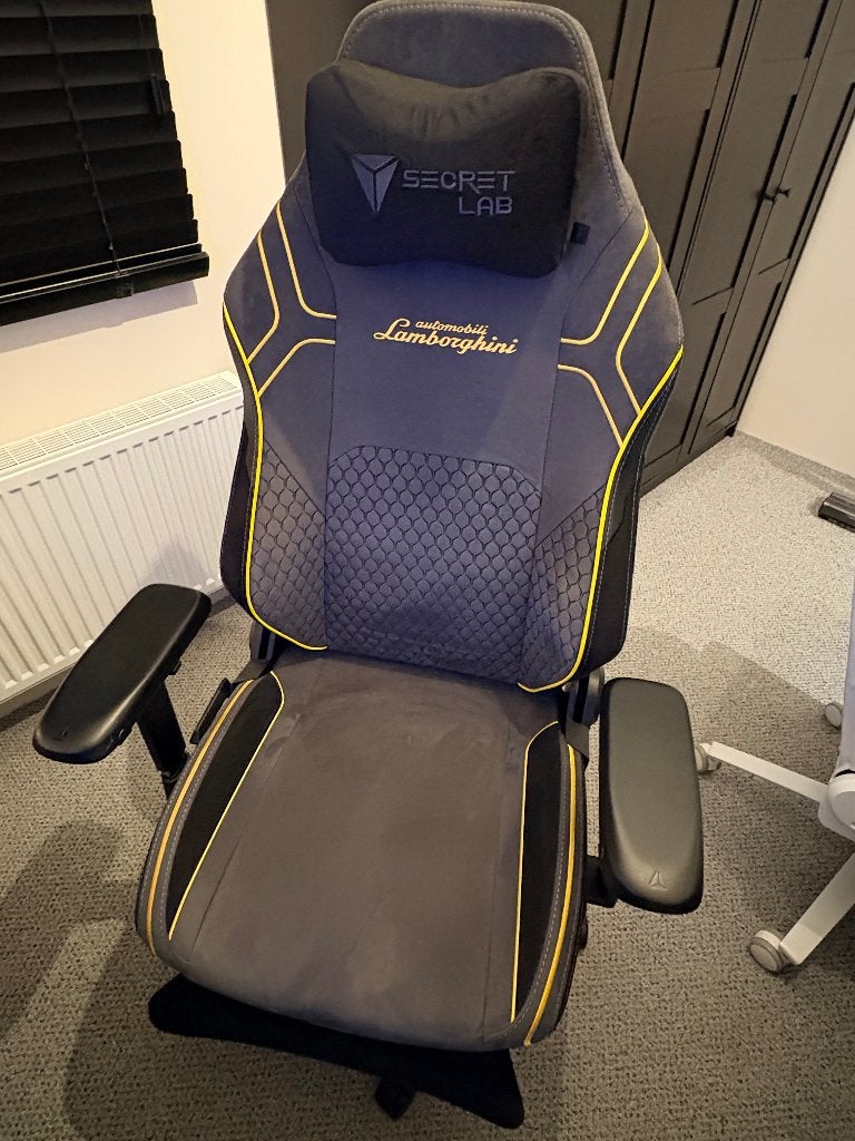 Secretlab Lamborghini exotic edition + Recliner Add-On, Maison & Meubles, Chaises de bureau, Jaune, Comme neuf, Enlèvement, Ergonomique