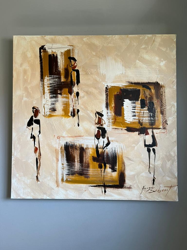 Schilderij Hugo Debeuf, Antiek en Kunst, Kunst | Schilderijen | Abstract, Ophalen