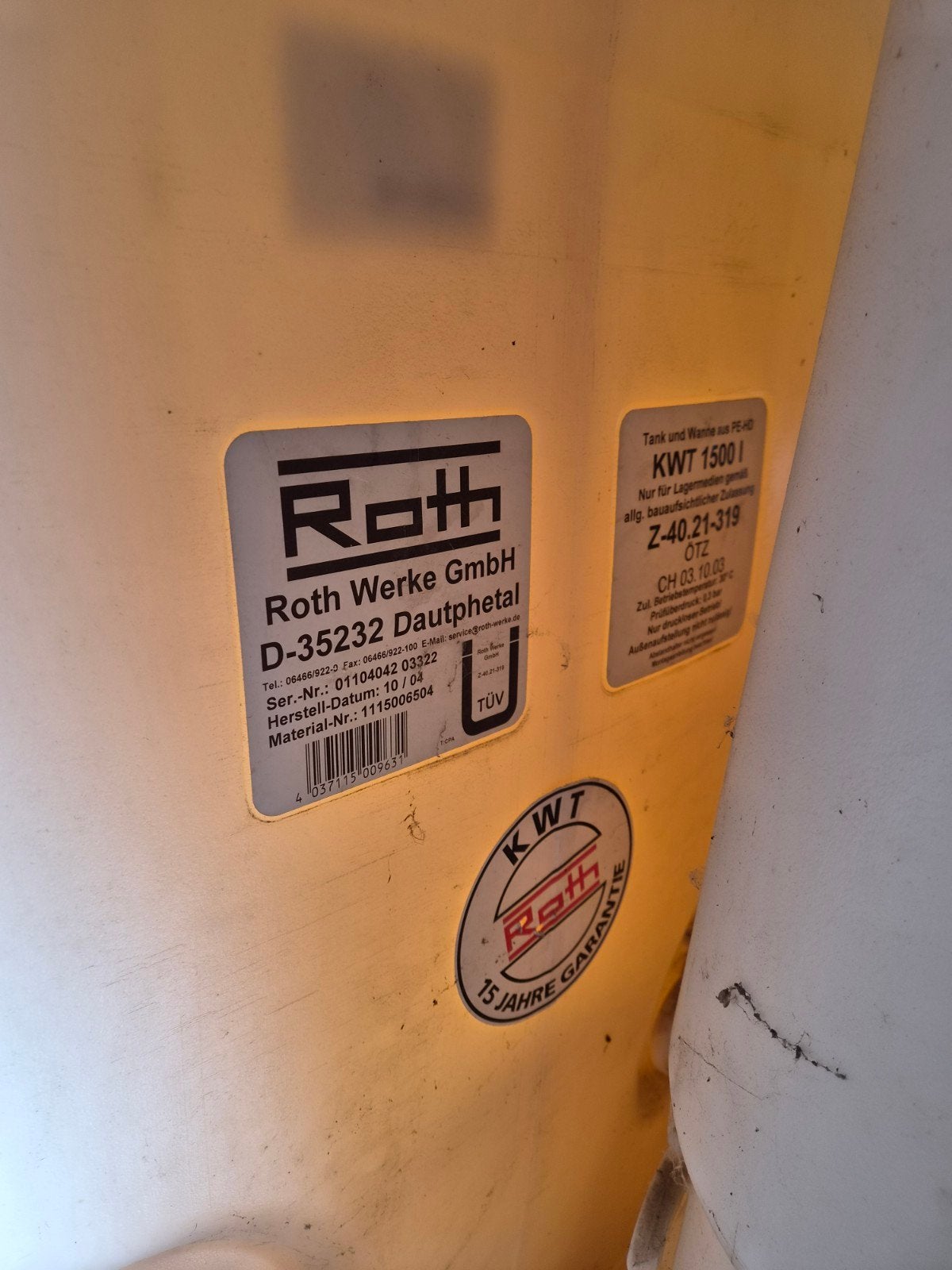 mazout tank 1500L zeer lichte tank, Ophalen of Verzenden
