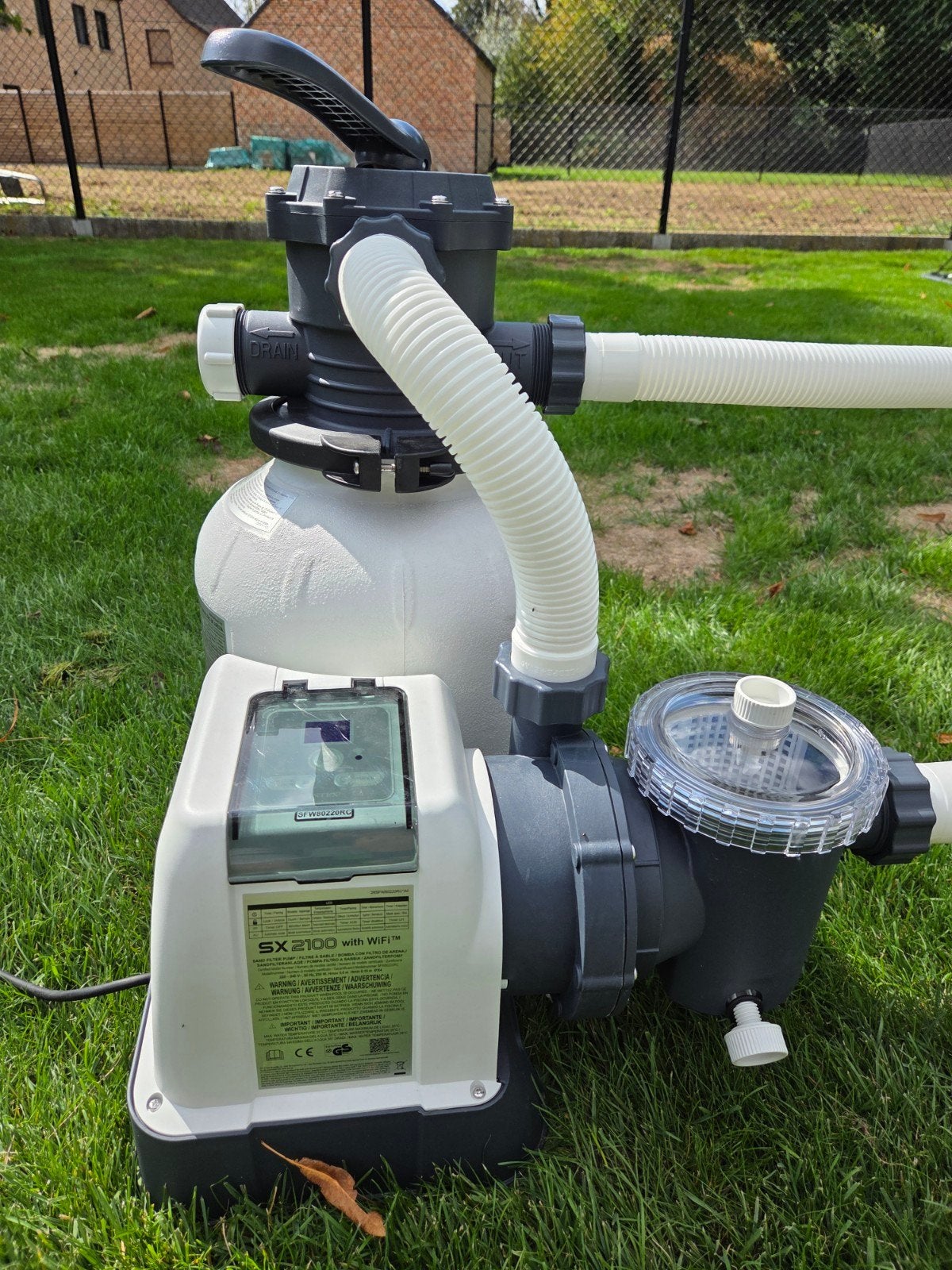 Intex SX2100 zandfilterpomp + extra darmen + 20kg filterglas, Ophalen, Zo goed als nieuw, Zwembadpomp