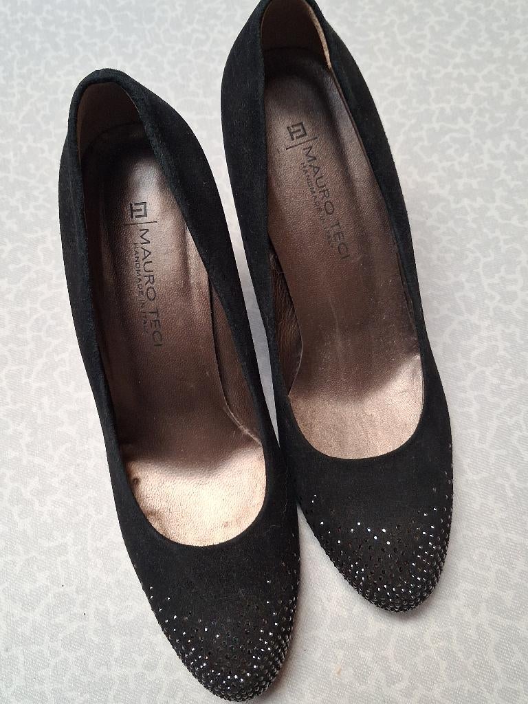 Schoenen, Mauro Teci, Pumps, Zwart, Ophalen of Verzenden