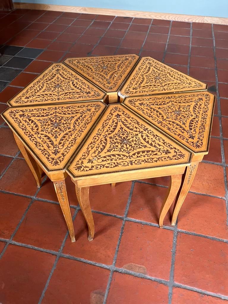 Ensemble de tables à musique italiennes Sorrento (6 pièces), Maison & Meubles, 55 à 75 cm, Mid - Century, 45 à 60 cm, Enlèvement
