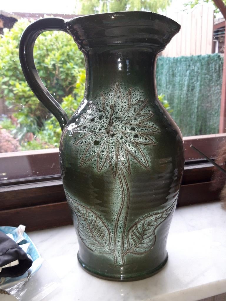Groene "Fat Lava" vaas, 1970'ties, Ophalen