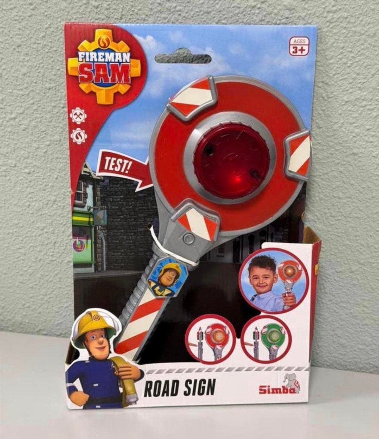 Fireman Sam Road Sign verkeersbord bord met licht (Nieuw), Ophalen of Verzenden, Nieuw