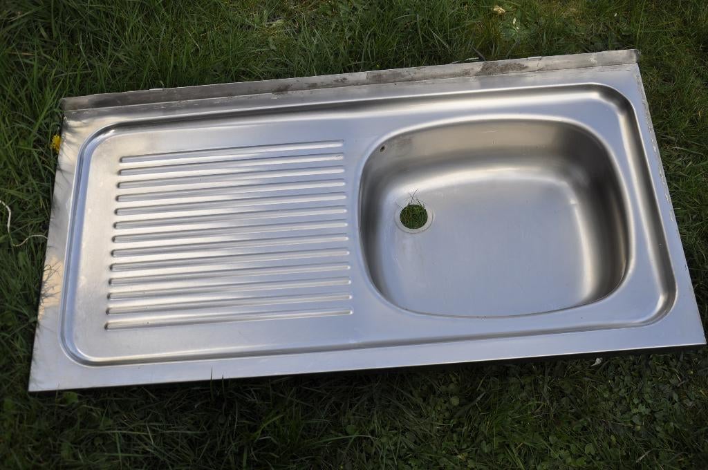 RVS enkele spoelbak, 25 à 50 cm, Moins de 100 cm, Enlèvement, Utilisé