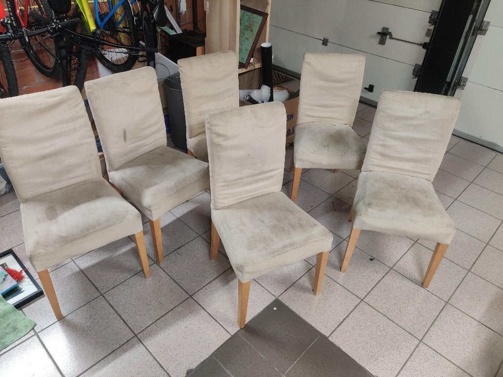 6 ikea stoelen, Maison & Meubles, Bois, Brun, Enlèvement, Cinq, Six Chaises ou plus