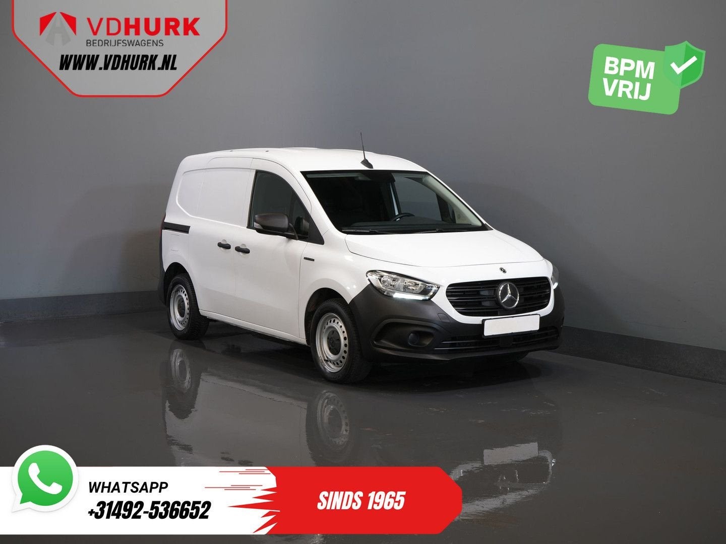 Mercedes-Benz eCitan 112 51 kWh 284 km WLTP Trekhaak/ Climat, Automaat, Parkeersensor, Wit, Mercedes-Benz