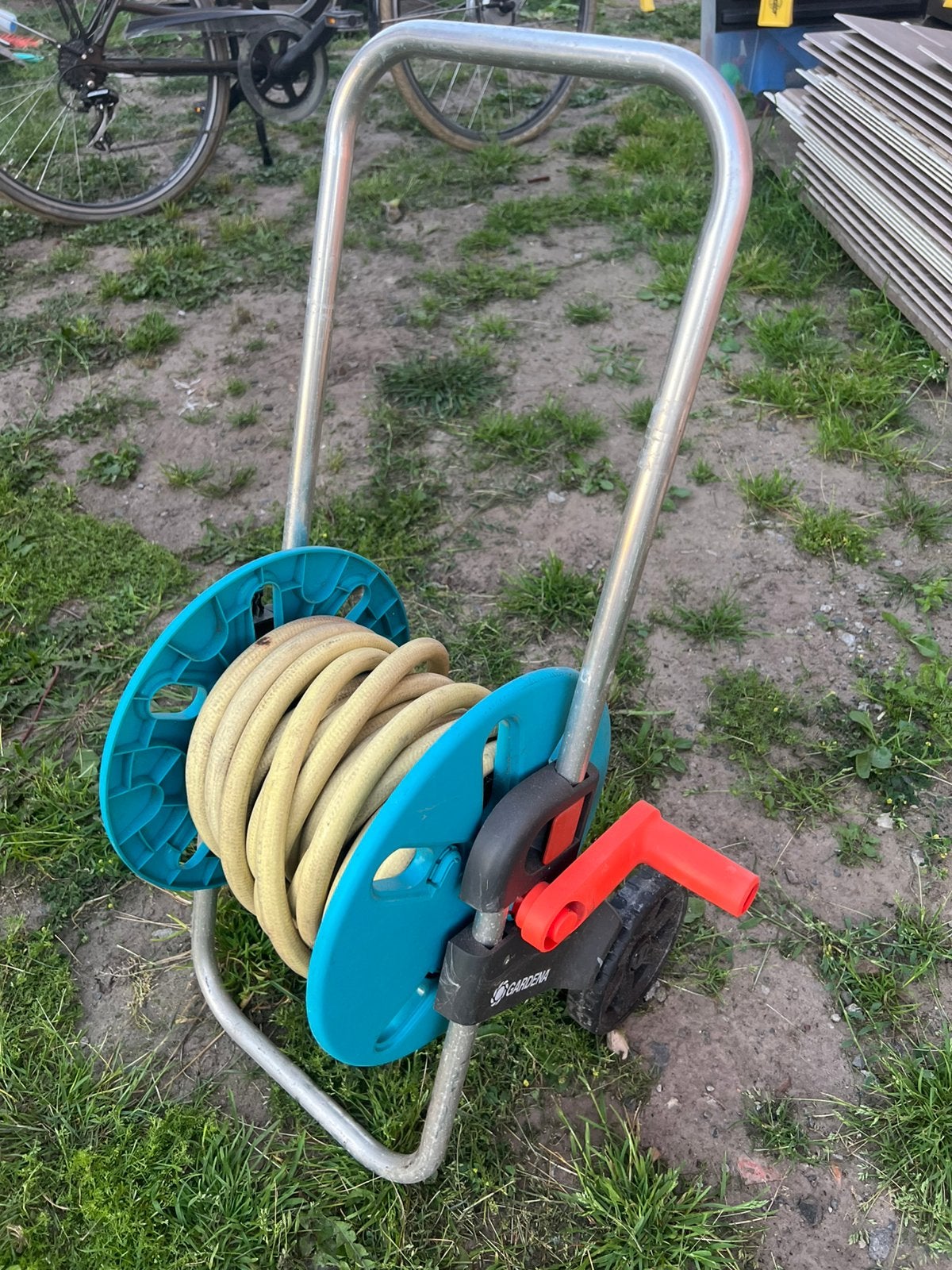 Tuinslang haspel, Tuin en Terras, Ophalen, Zo goed als nieuw, Tuinslang