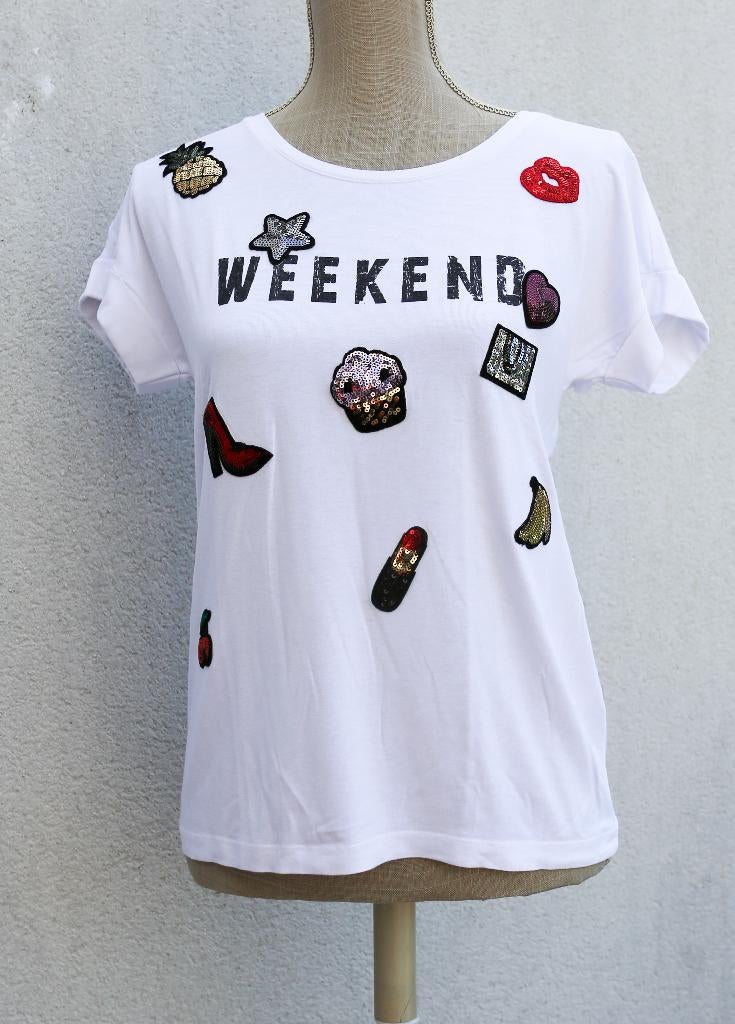 Prachtig Madeleine T 38 T-shirt, Maat 38/40 (M), Wit, Ophalen of Verzenden, Zo goed als nieuw