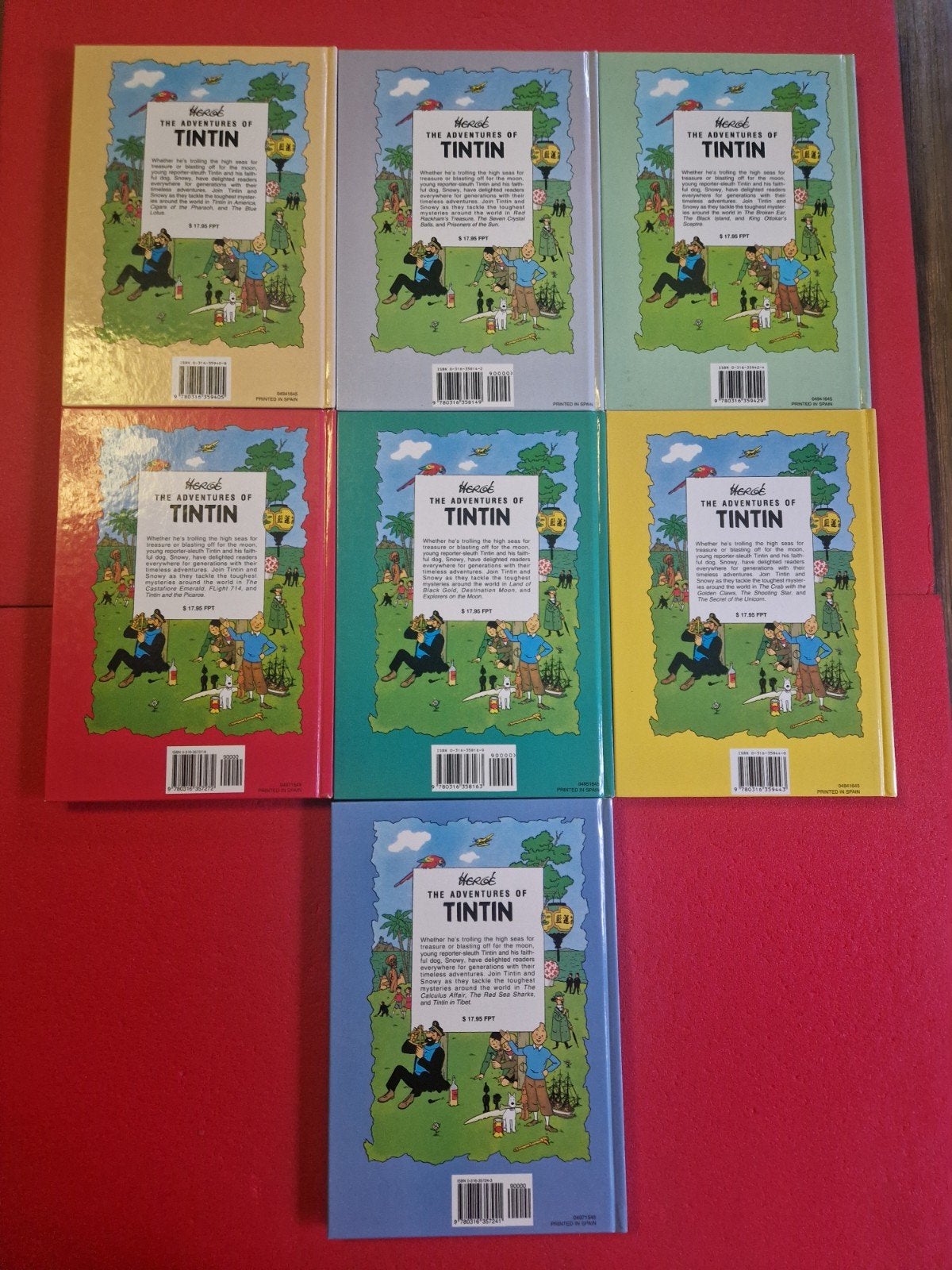 lot de 7 bd the adventures of tintin (en anglais), Livres, Enlèvement ou Envoi