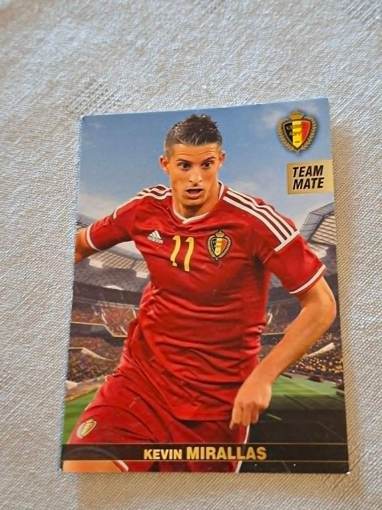 Panini/Voetbalkaart/Kevin Mirallas/Tousensemble, Verzamelen, Ophalen of Verzenden, Zo goed als nieuw, Spelerskaart
