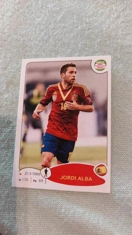Panini / Sticker / Jordi Alba / Spanje / WK 2014, Verzamelen, Ophalen of Verzenden, Nieuw, Poster, Plaatje of Sticker