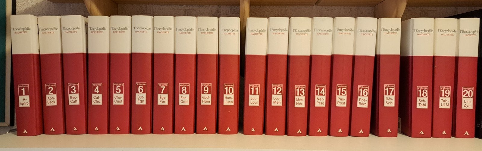 encyclopédie Hachette en 20 volumes, Livres, Enlèvement
